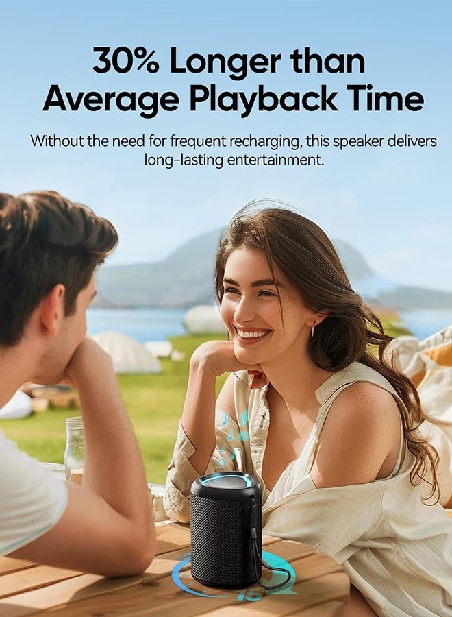 Portable Bluetooth Speaker with Lights,Powerful Crystal Clear Sound,IPX5 Waterproof,All Day Playtime,AUXTF-Card Input,Bluetooth 5.3,TWS Paring,Small Wireless Speaker for Outdoor,Gift Ideas - Image 5