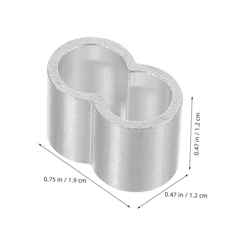 Uonlytech 25pcs Aluminum Crimping Loop Sleeves Durable Thin Wall Wire Rope End Sleeves for Secure Connections Outdoor Sports Camping and Travel Reliable Elastic Rope Protection - Image 2