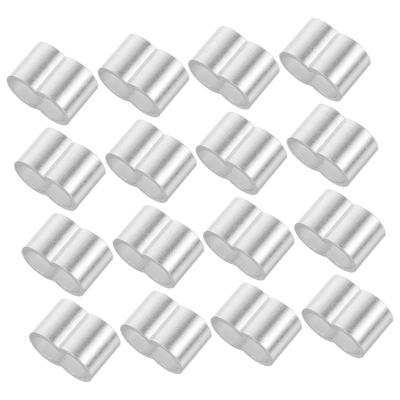 Uonlytech 25pcs Aluminum Crimping Loop Sleeves Durable Thin Wall Wire Rope End Sleeves for Secure Connections Outdoor Sports Camping and Travel Reliable Elastic Rope Protection - Image 1