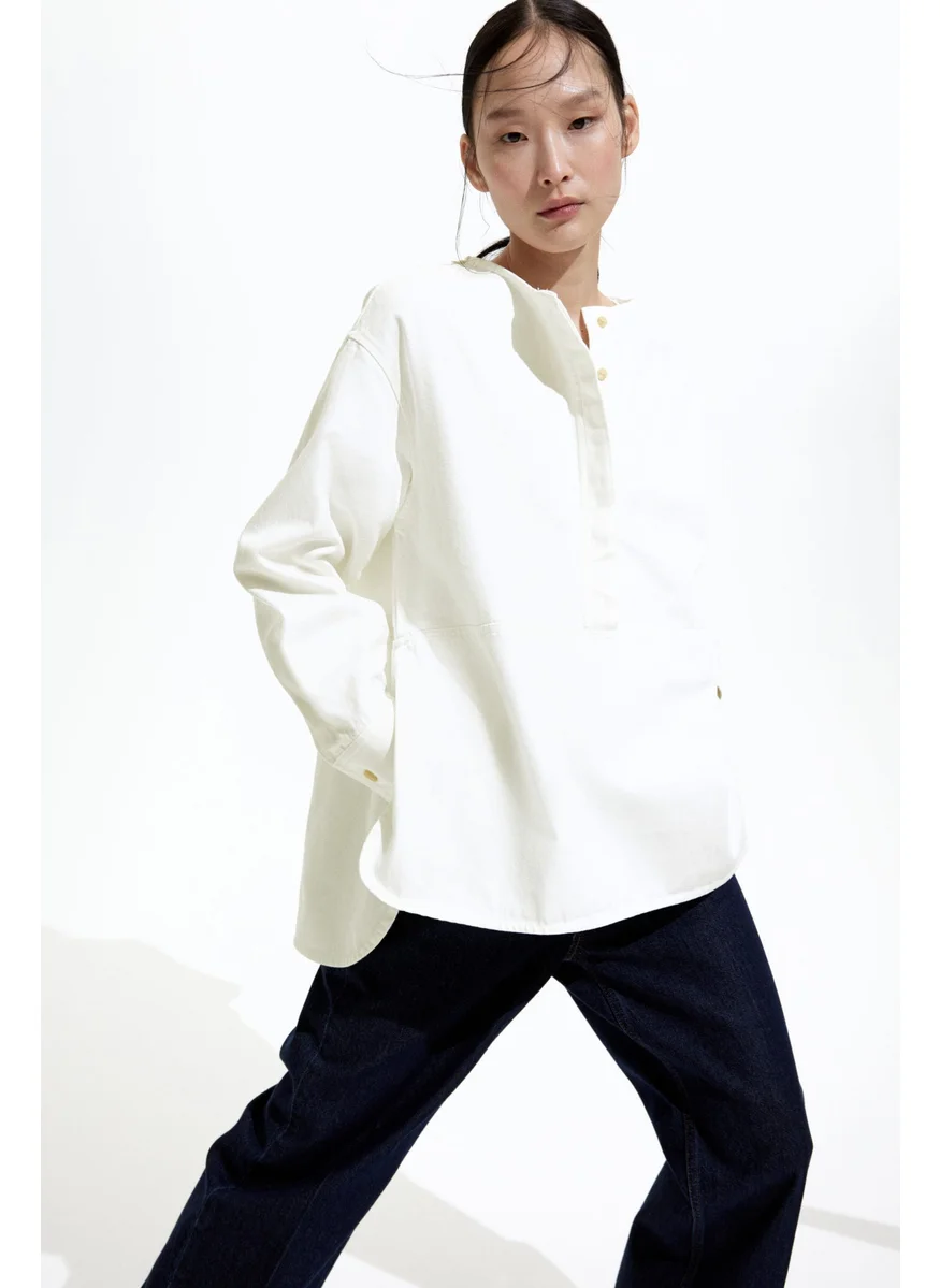 H&M Popover Twill Blouse