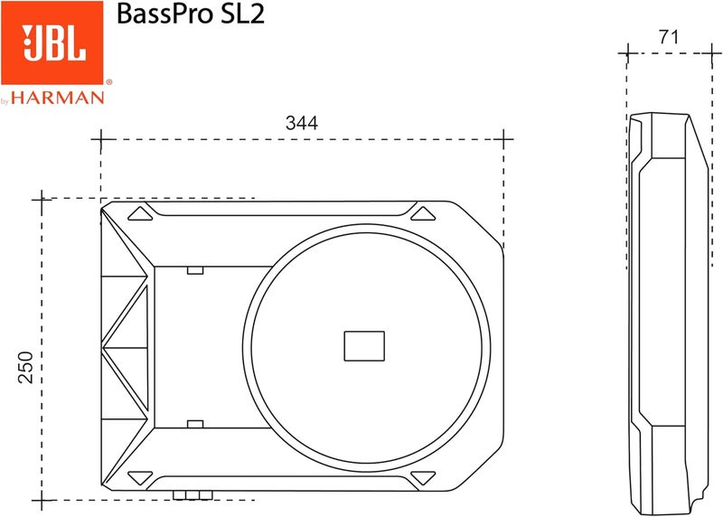 JBL BassPro SL2 Active Underseat Car Subwoofer with Built in Amplifier  Under Seat 8 125 Watt Power Amplifier - Image 3