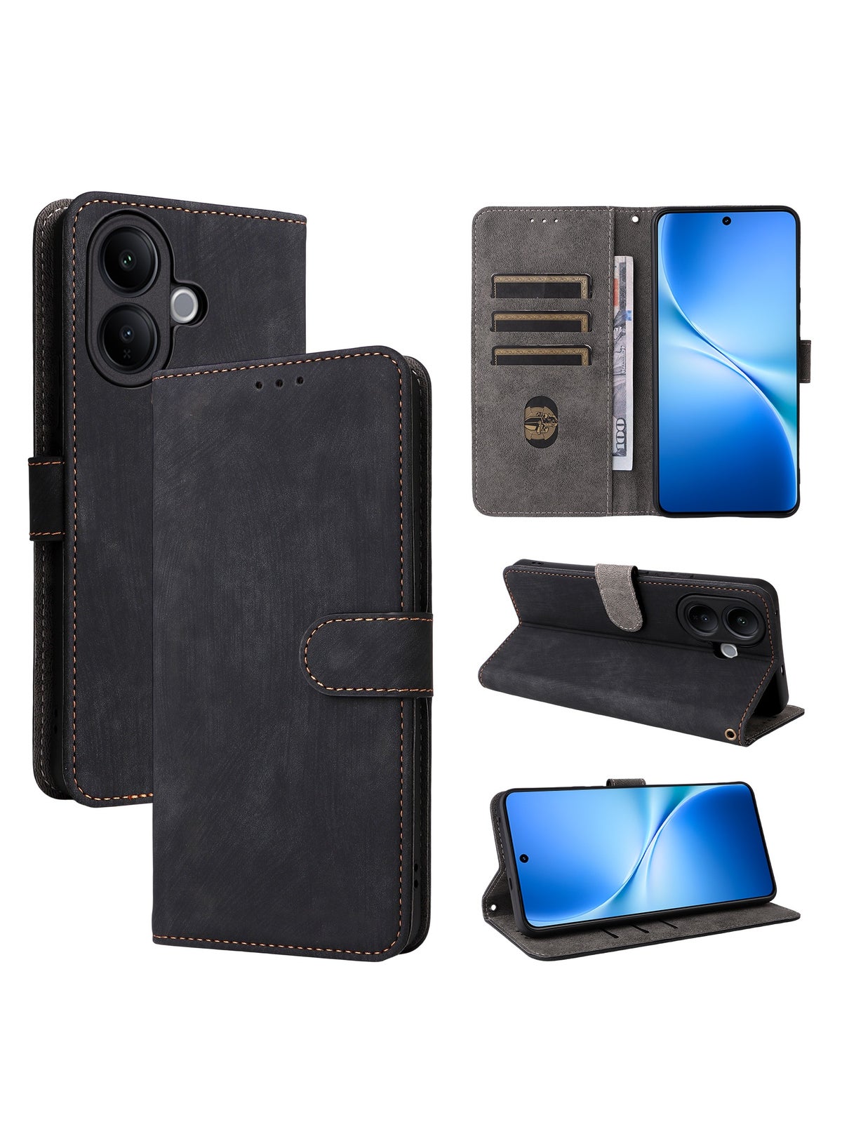 تشيروسين Cherosin Vivo V60 Lite Wallet Case puleather
