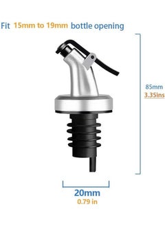 ECVV Olive Oil Spouts Oil Vinegar Bottle Stopper Spout Leakproof Nozzle Dispenser Wine Pourer Foroil Vinegar Olive Oil Salad Wine Etc 4 Pack  - Image 2