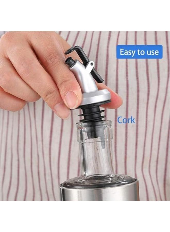 ECVV Olive Oil Spouts Oil Vinegar Bottle Stopper Spout Leakproof Nozzle Dispenser Wine Pourer Foroil Vinegar Olive Oil Salad Wine Etc 4 Pack - Image 4