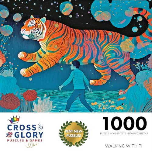 Cross & Glory Cross Glory Vibrant Walking with Pi 1000 Piece Jigsaw Puzzle for Adults Hyperdetailed Scenic Illustration 20 x 27 Inches - Image 5