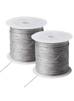 218 Yards/656 Feet Metallic Cord 2 Spool Metallic Thread Silver Jewelry Thread Silver Craft String Tinsel String Craft Making Cord(0.5Mm) - pzsku/Z469DE9A59AFE5AD551FAZ/45/_/1720072845/06e5d722-25aa-4324-a891-94757531cf94