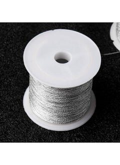 218 Yards/656 Feet Metallic Cord 2 Spool Metallic Thread Silver Jewelry Thread Silver Craft String Tinsel String Craft Making Cord(0.5Mm) - pzsku/Z469DE9A59AFE5AD551FAZ/45/_/1720072848/3bb61feb-e89c-4139-b42c-9999c5068470