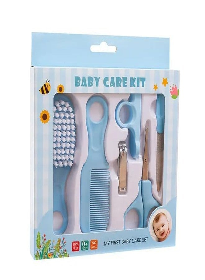 Roforuf Baby Grooming Baby Healthcare Kit Newborn Baby Care Accessories/Baby Essentials Set of Nail Clipper, Scissors, Hair Comb, Brush, Baby Nail Clipper Cover for Toddler/Infant/Baby (Pack of 6) - Image 1