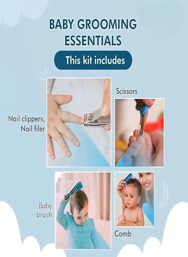 Roforuf Baby Grooming Baby Healthcare Kit Newborn Baby Care Accessories/Baby Essentials Set of Nail Clipper, Scissors, Hair Comb, Brush, Baby Nail Clipper Cover for Toddler/Infant/Baby (Pack of 6) - Image 3