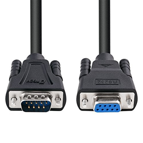 DTECH كابل تسلسلي بمدى 15 قدم من منفذ COM من ذكر إلى أنثى RS232 امتداد 9 دبابيس مستقيم - Image 1