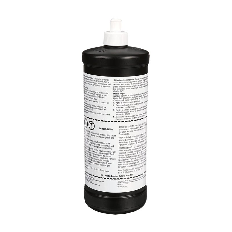 3M Super Duty Rubbing Compound, 05954, 1 qt (32 fl oz/946 mL), Contains No Waxes or Silicones - Image 2