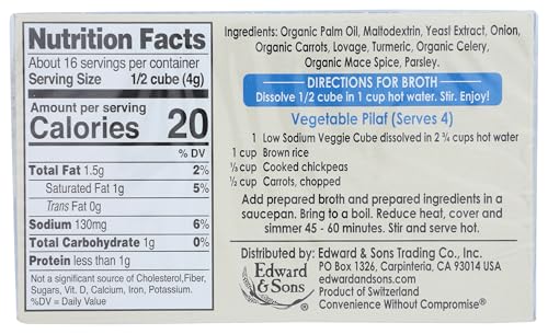 Edward & Sons Edward  Sons Low Sodium Veggie Bouillon Cubes 22 oz - Image 5