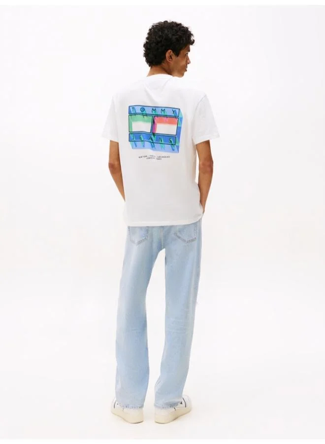 تومي جينز Back Graphic Crew Neck T-Shirt