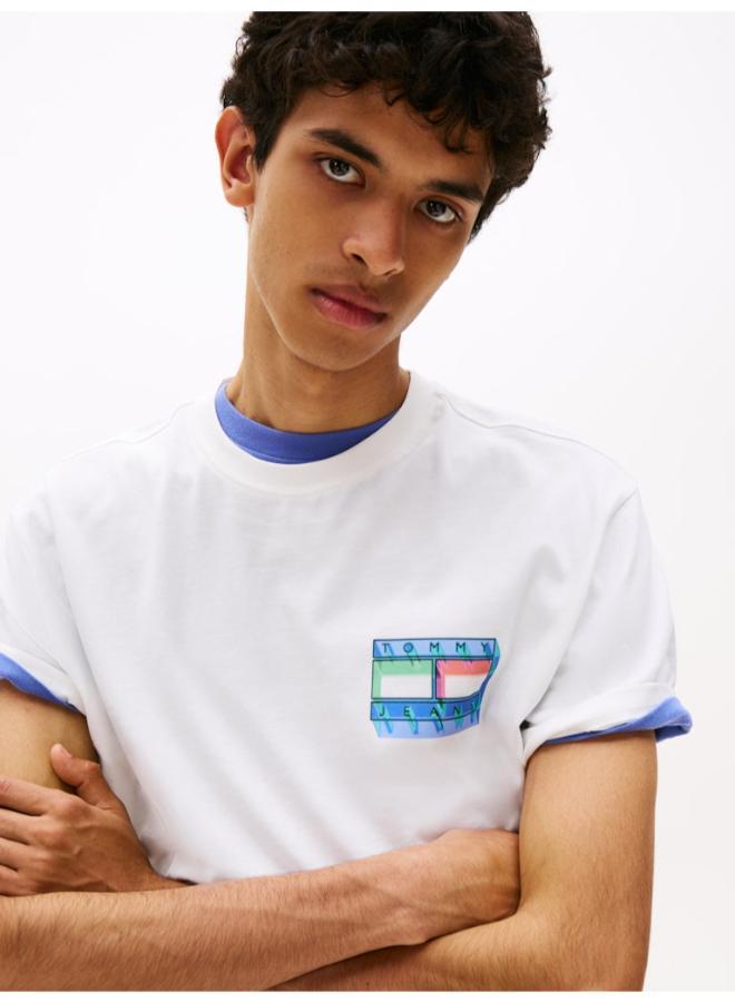 TOMMY JEANS Back Graphic Crew Neck T-Shirt - Image 3