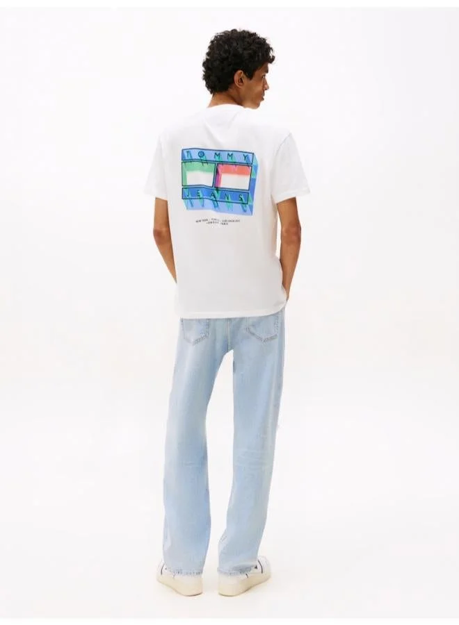 TOMMY JEANS  Back Graphic Crew Neck T-Shirt for Men | Best Price UAE