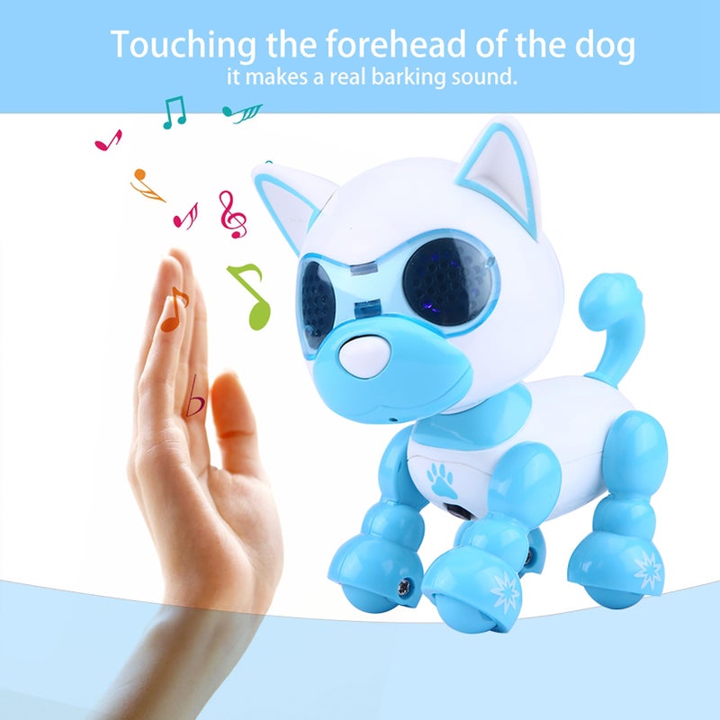 Robot Dog Pet Toy Smart Kids Interactive Walking Sound Puppy LED Record Educational Gift (Blue) - Image 5