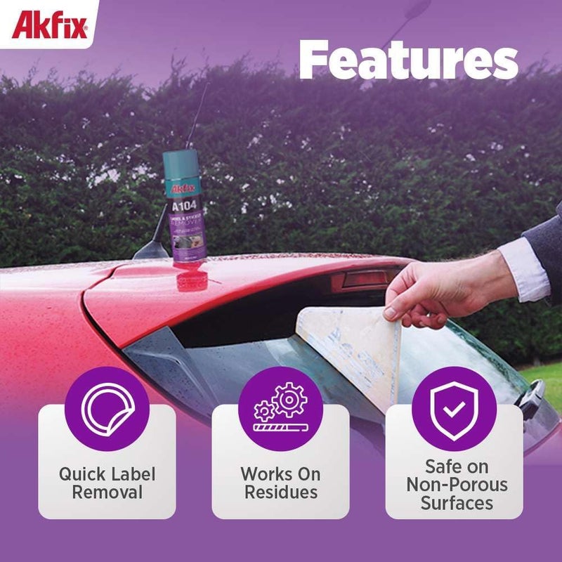 Akfix A104 Sticker Remover Spray - 6.7 Oz - Effective Label and Residue Cleaner with Citrus Scent - Image 2