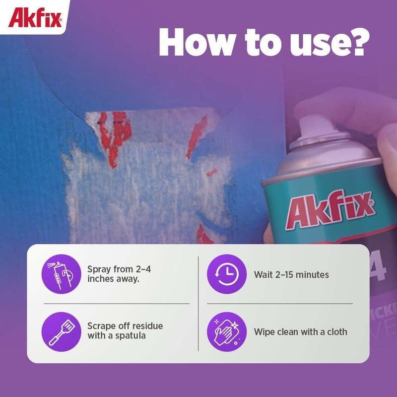 Akfix A104 Sticker Remover Spray - 6.7 Oz - Effective Label and Residue Cleaner with Citrus Scent - Image 3