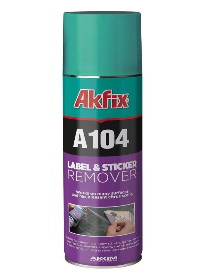 Akfix A104 Sticker Remover Spray - 6.7 Oz - Effective Label and Residue Cleaner with Citrus Scent - Image 1