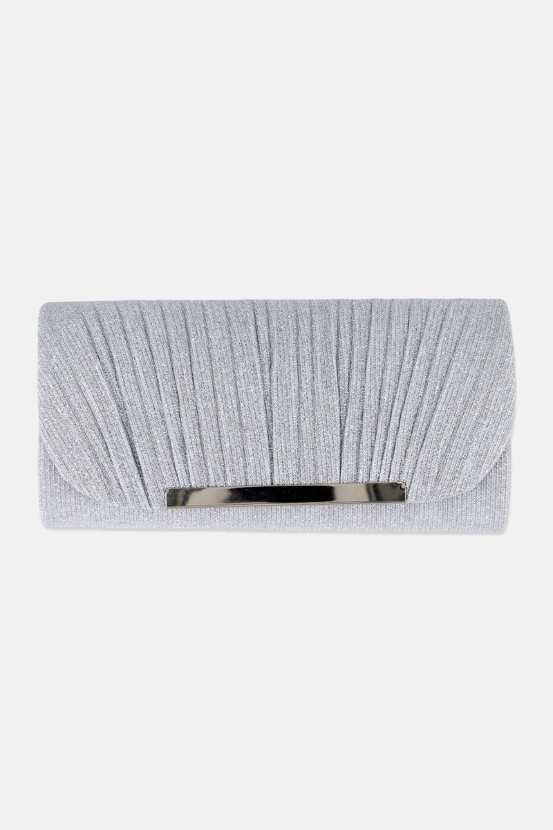 Caracol Women Metallic Wallet 12 H x 20 L x 5 W cm, Silver  - Image 1