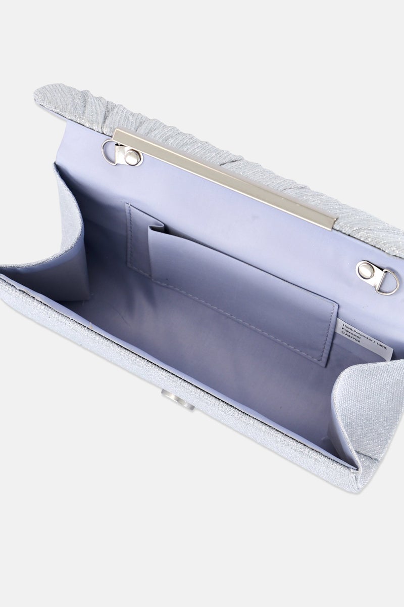 Caracol Women Metallic Wallet 12 H x 20 L x 5 W cm, Silver  - Image 3