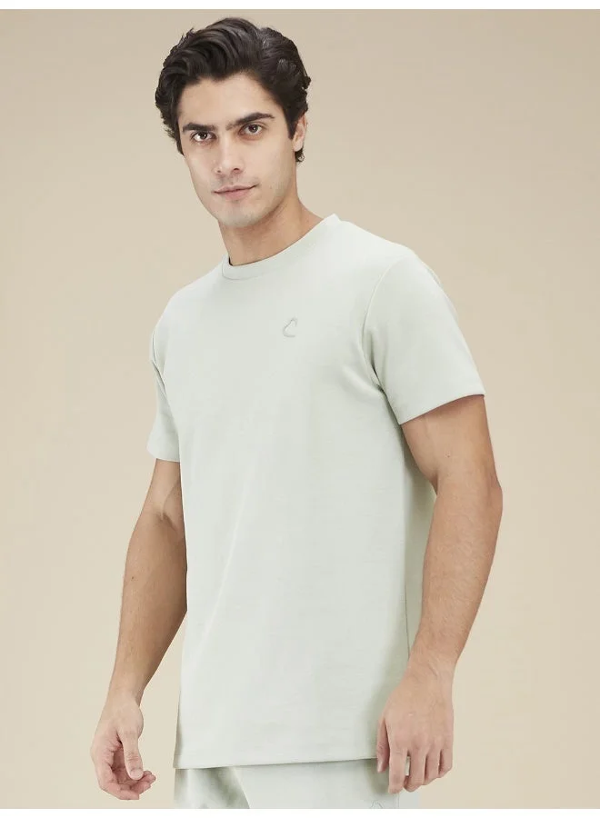 بيينغ هيومان Mens Sage Round Neck Short Sleeve T-Shirt
