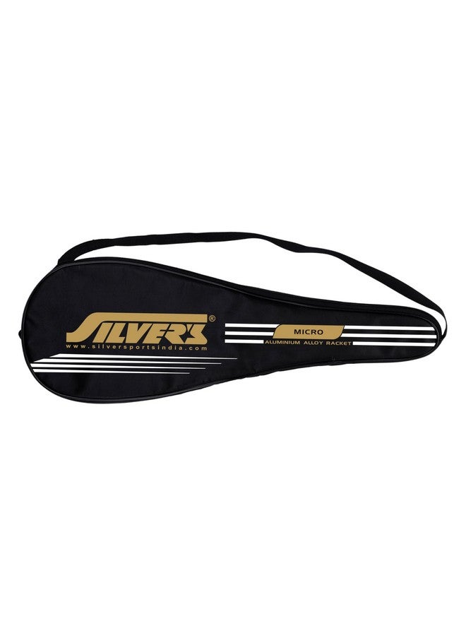 Silvers طقم كرة الريشة المصغر من سيلفر المصنوع من الألمنيوم (2 مضرب مع غطاء كامل، 1 علبة كرات الريشة عبوة من 3) أسود، ألمنيوم، مجموعة مصغرة 2 مع كرات نايلون، أصفر/أسود - Image 4