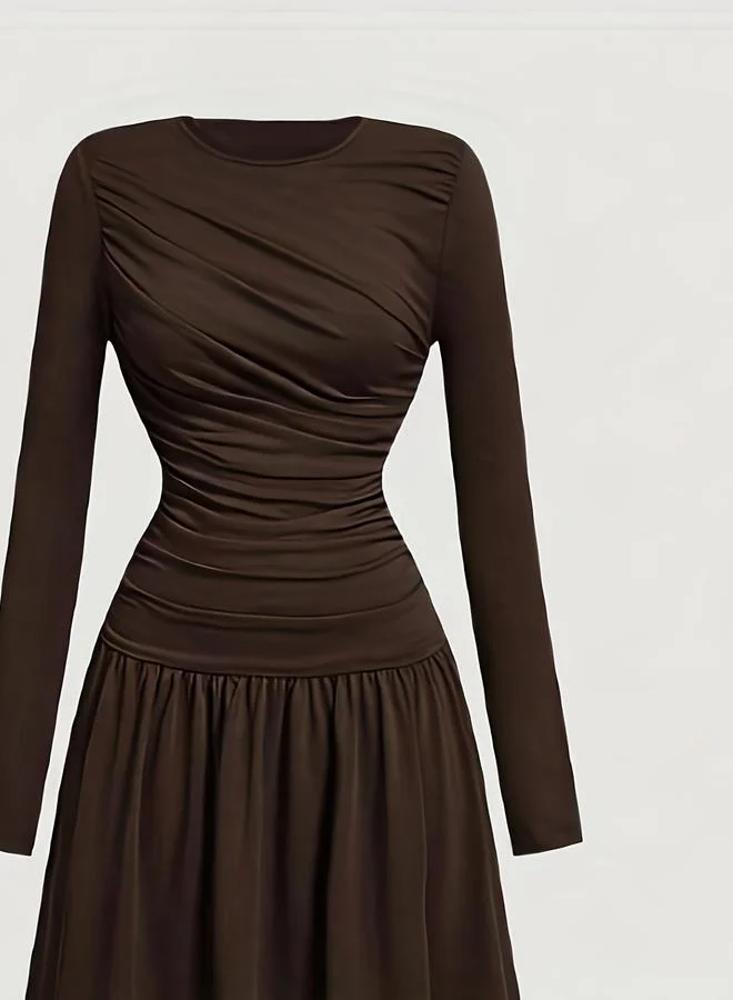 Take Two  Women Fitted Waist Gathered Maxi Dress for Women | Best Price UAE
