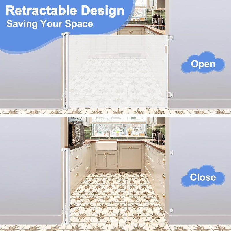 BETERTEK 42" Tall X 75" Wide Retractable Baby Gate - Image 4