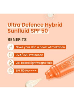 Earth Rhythm Ultra Defence Sunscreen Spf 50; Pa++++Non Sticky/Non Greasy Leaves No White Cast; For Oily Sensitive Acne Prone Or Dry Skin| Men & Women 30 Ml  - Image 3