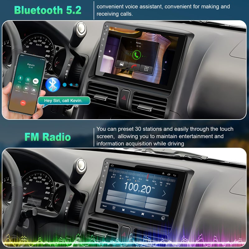 Adapter-Universe 4G+64G Car Radio for Honda CRV 2002 2003 2004 2005 2006, Support Wireless Carplay&Android Auto, Bluetooth/Voice Control/GPS/WiFi/Back-up Camera/SWC/FM, 9 Inch IPS Touch Screen for Honda CRV - Image 5
