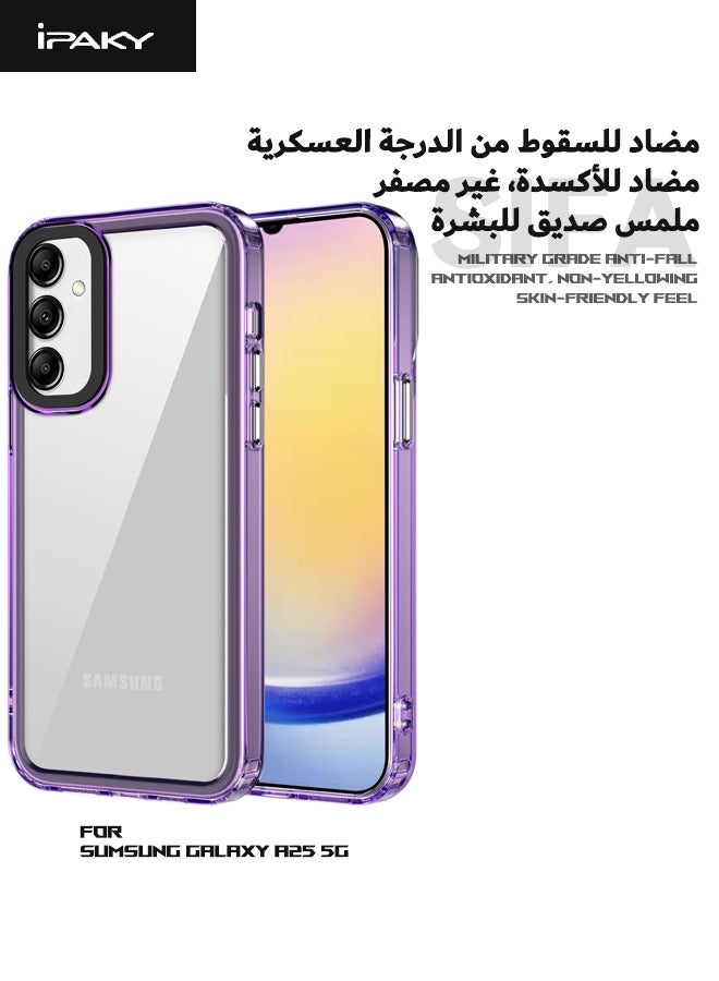 إيباكي حافظة سامسونج جالاكسي A25 5G، غطاء نحيف من مادة مختلطة، [مضاد للسقوط] [مضاد للانزلاق] [مقاوم للصدمات] [بصمة إصبع غير لاصقة] حافظة واقية لهاتف سامسونج جالاكسي A25 5G، أرجواني - Image 2