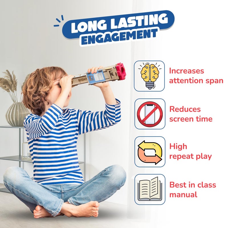 Smartivity منظار للأطفال من عمر 8 إلى 14 سنة | قياس الارتفاع والمسافة | هدية عيد ميلاد للأولاد والبنات | ألعاب علمية DIY للأطفال من 8 إلى 14 سنة | مجموعة STEM - Image 2