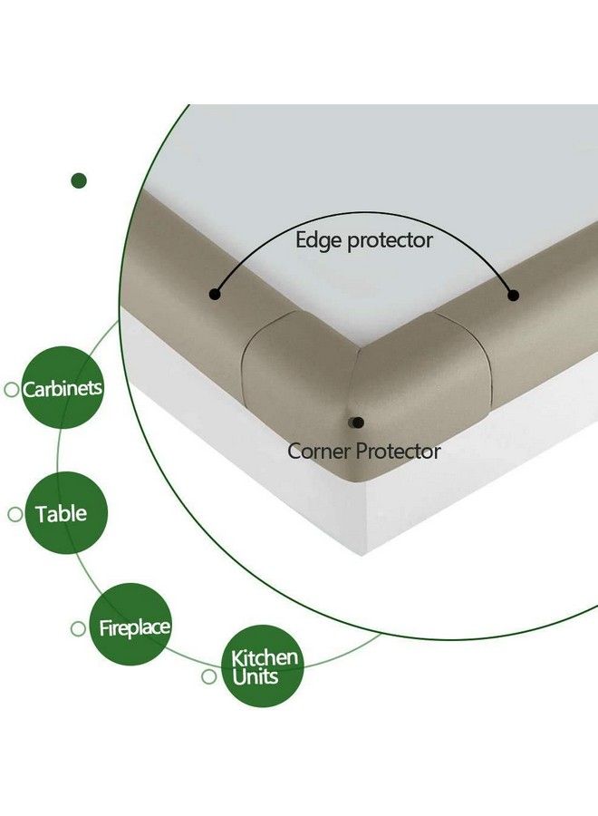 Leeonz حماية زوايا الطاولة من الأطفال واقي حواف ناعم من مطاط الفوم مع شريط 3M زوايا 6 قدم + 4 زوايا رمادي؛ رمادي ثقيل - Image 5