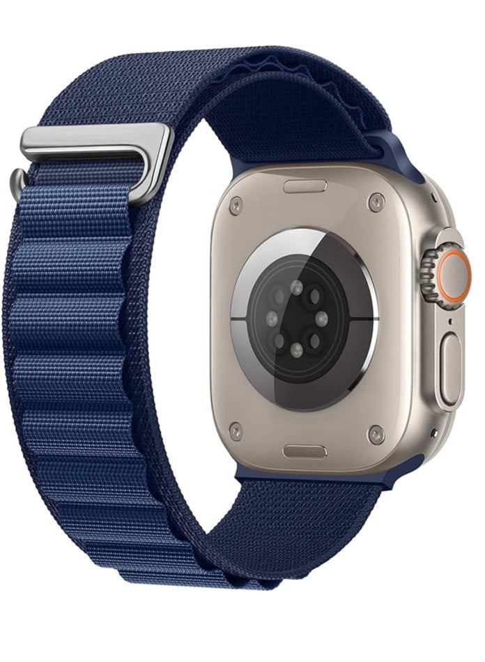 ten.tech Tin Tech Compatible with Apple Watch Series Ultra/Ultra 2 Band 49mm, 45mm, 44mm, 42mm, Nylon Sport Loop Band for Apple Watch Ultra/SE 1/2/3/4/5/6/7/8,– blue - Image 1
