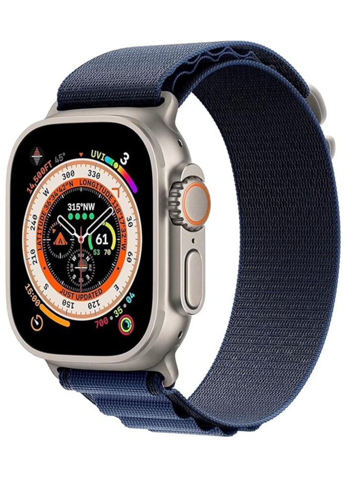 ten.tech Tin Tech Compatible with Apple Watch Series Ultra/Ultra 2 Band 49mm, 45mm, 44mm, 42mm, Nylon Sport Loop Band for Apple Watch Ultra/SE 1/2/3/4/5/6/7/8,– blue - Image 2