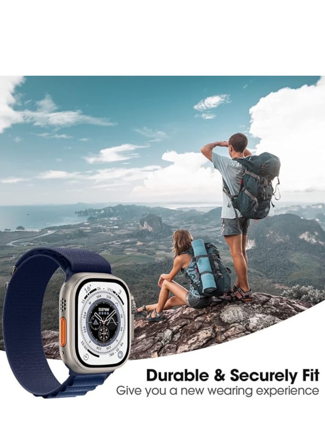 ten.tech Tin Tech Compatible with Apple Watch Series Ultra/Ultra 2 Band 49mm, 45mm, 44mm, 42mm, Nylon Sport Loop Band for Apple Watch Ultra/SE 1/2/3/4/5/6/7/8,– blue - Image 3