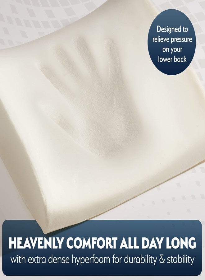 سكاي سوليوشنز وسادة دعم أسفل الظهر من سكاي سوليوشنز لكرسي المكتب - وسادة دعم أسفل الظهر والمقعد - وسادة دعم أسفل الظهر من إسفنج الذاكرة للمكتب والسيارة والأريكة والسفر - رمادي - Image 4