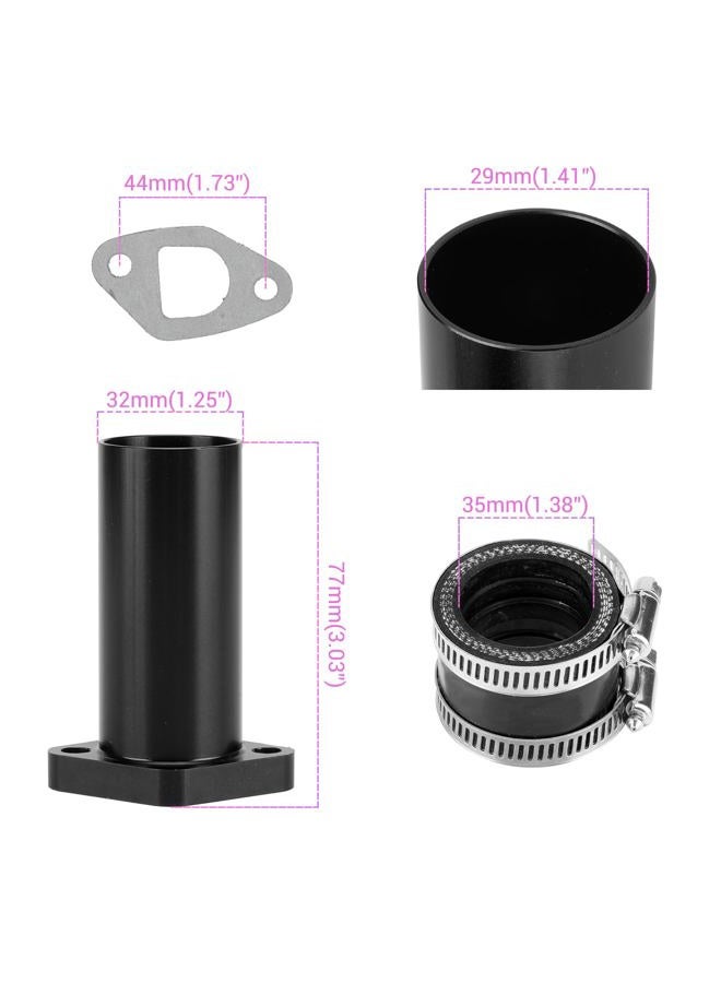 CILOYU 212cc Intake Pipe Inlet Manifold Kit for PWK24 Carburetor Predator 212cc 224cc 196cc 200cc Coleman CT200U BT200X KT196 Baja Warrior Mb200 GX200 6.5hp Mini Bike Go Kart High Performance Parts - Image 5