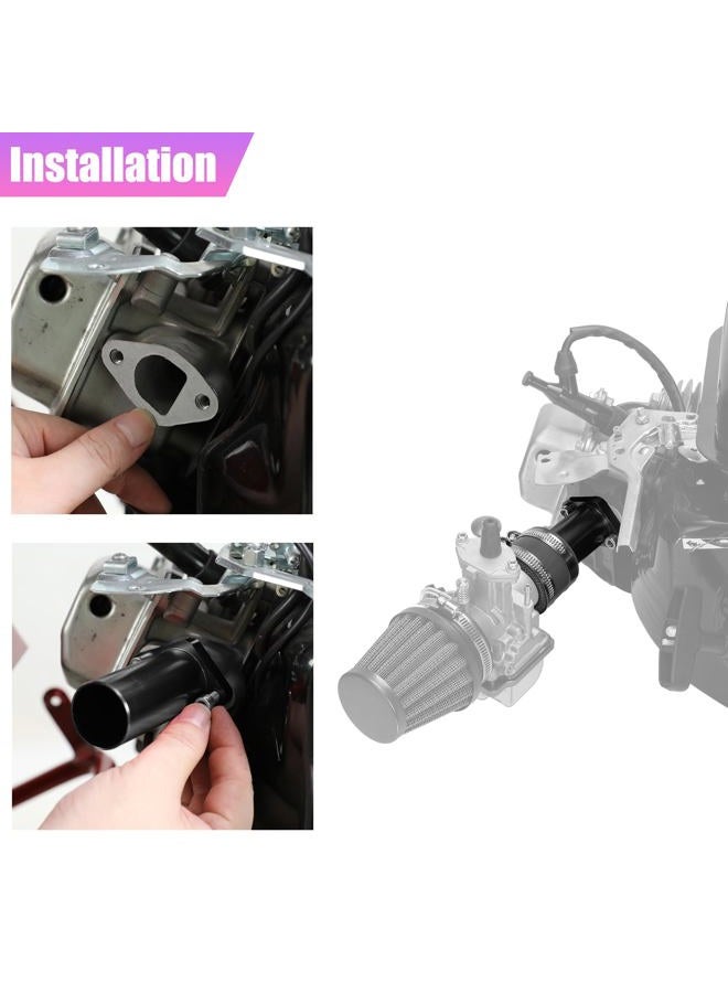 CILOYU 212cc Intake Pipe Inlet Manifold Kit for PWK24 Carburetor Predator 212cc 224cc 196cc 200cc Coleman CT200U BT200X KT196 Baja Warrior Mb200 GX200 6.5hp Mini Bike Go Kart High Performance Parts - Image 4