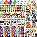 JOYIN 168 Pcs Halloween Stationery Set 24 Pack Goody Bags with Halloween Tags Including Vampire Teeth Spiders Stamps Stickers Slap Bracelets for Kids Trick or Treating Party Favors Supplies - Image 3