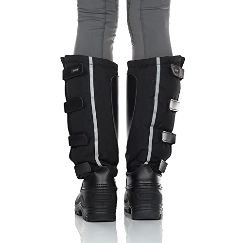 OVATION Women's Blizzard Fleece-Lined Canvas Equestrian Horse Riding Winter Boots, Black, 5 (36 EU) - Image 3