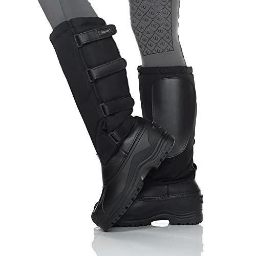 OVATION Women's Blizzard Fleece-Lined Canvas Equestrian Horse Riding Winter Boots, Black, 5 (36 EU) - Image 2