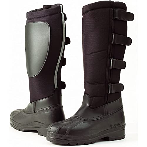 OVATION Women's Blizzard Fleece-Lined Canvas Equestrian Horse Riding Winter Boots, Black, 5 (36 EU) - Image 1