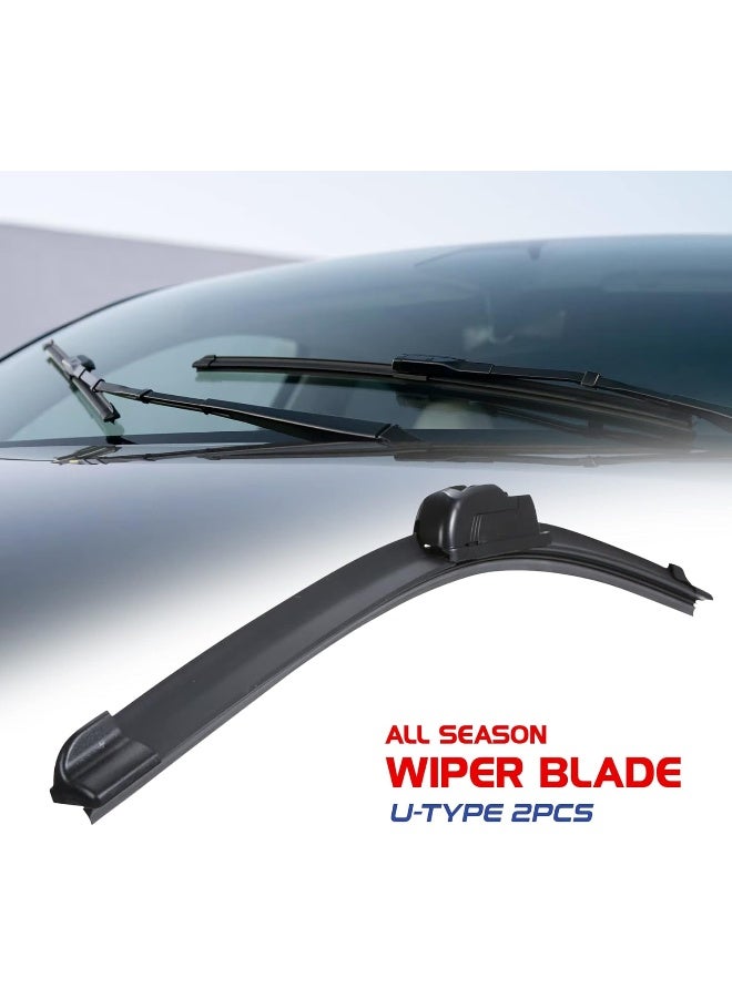 BYSON Wiper Blades, Premium All-Seasons Durable Stable And Quiet OEM Quality U Type Front Windshield Wipers (Set of 2) (14-Inches) - Image 2
