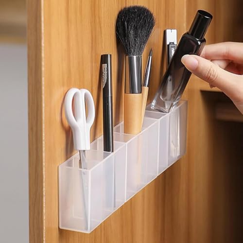 JBM ENTERPRISE Mini Wall Mount Storage Box, 12 Compartment Organizer for Lipstick, Nail Paint, Toothbrush & Makeup Brushes, Multipurpose Desk & Bathroom Organizer for Small Accessories, No Drill - Image 5