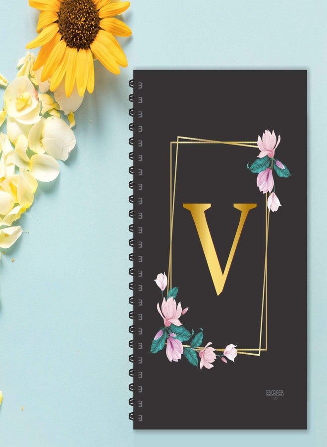 ESCAPER V Letter Notebook, Ruled - A5 V Initial Notebook, V Alphabet Notebook, Diary Notepad, Diary for Office, Diary for Gift, Diary for Men, Diary for Women - Image 5