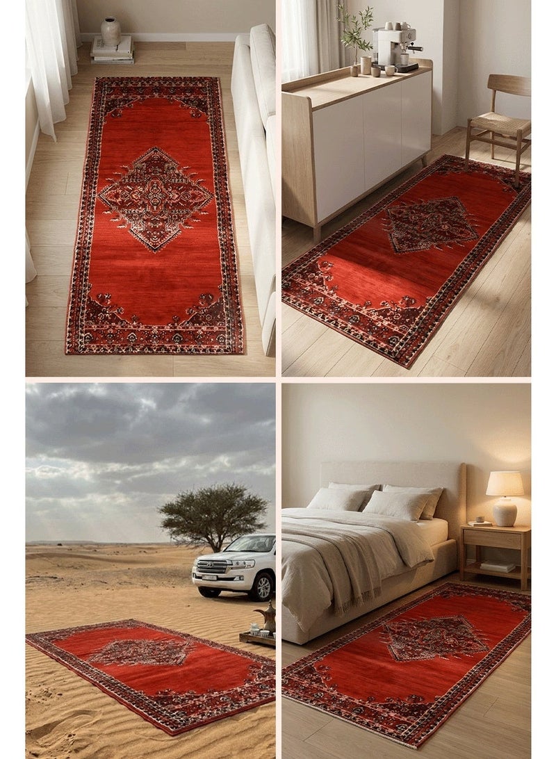 القفاري سوبر تيما مدة حمراء للمجالس والجلسات الخارجية والتخييم، تصميم عربي أصيل، عملية للرحلات البرية، مقاس 80x200 سم - Image 4