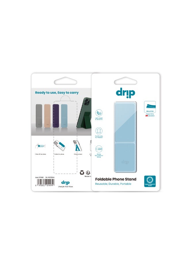 دريب حامل هاتف قابل للطي من Drip – أزرق سماوي (Sierra Blue) | حامل مكتبي قابل للتعديل للهواتف والأجهزة اللوحية - Image 1