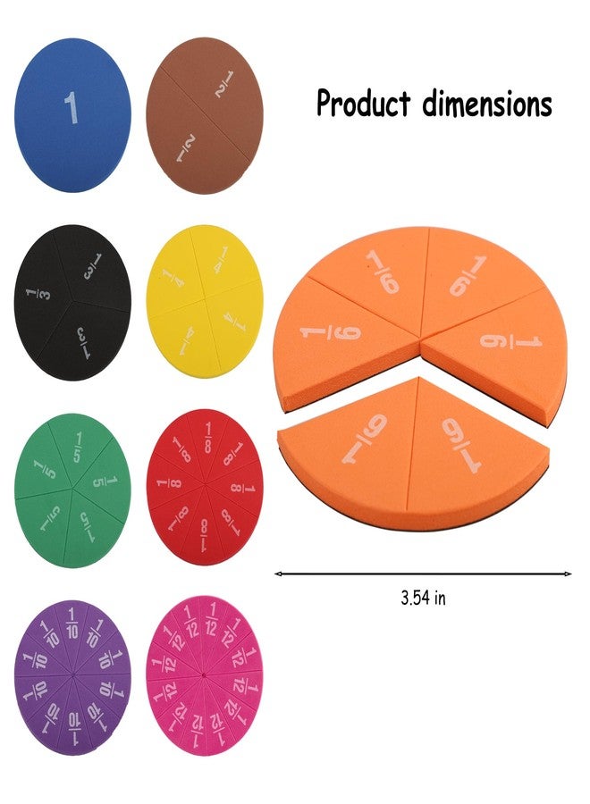 EHR Magnetic Fraction Circles Classroom Set, Fraction Math Manipulatives for Small Group Learning, Hands-On Elementary Math Teaching Tools, 6 Sets - Image 2